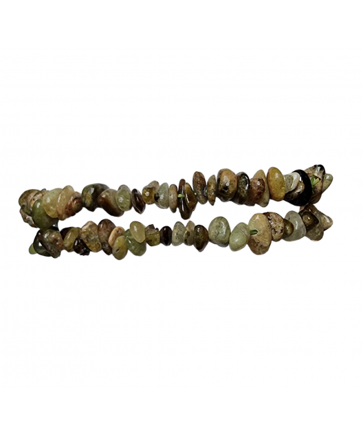 Bracelet Grenat vert  Baroque 19cm