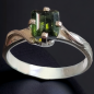 Bague Tourmaline verte Argent 925 Taille 52