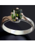 Bague Tourmaline verte Argent 925 Taille 52