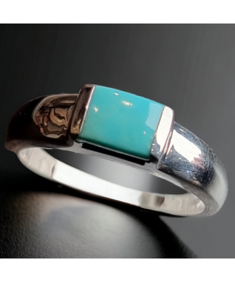 Bague Turquoise Argent 925 Taille 68