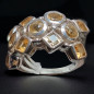 Bague Citrine naturelle Argent 925 Taille 56