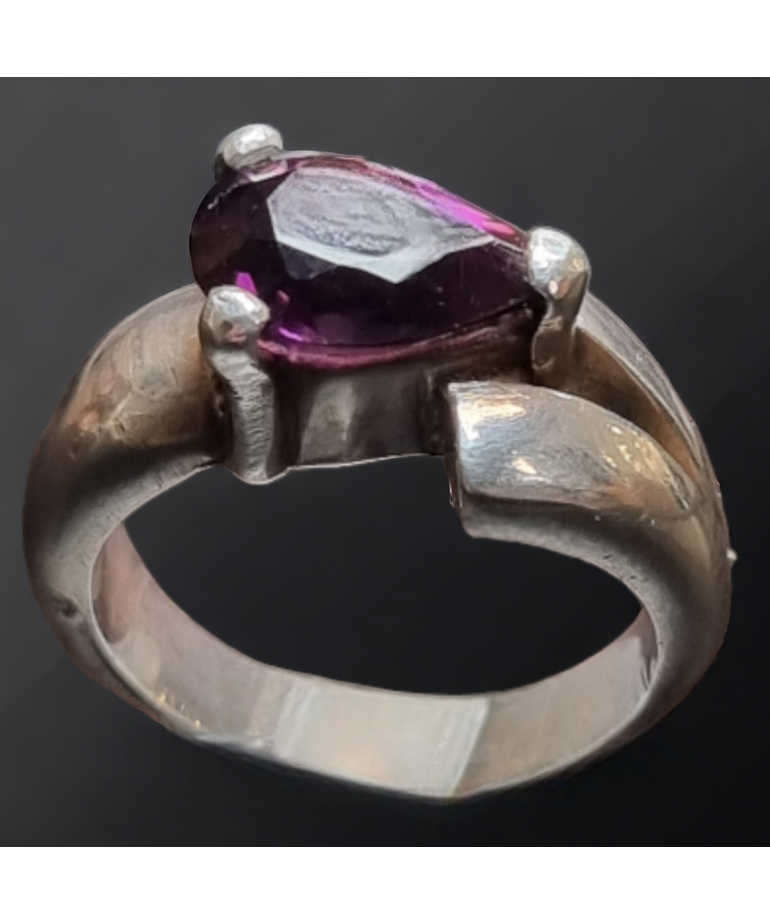 Bague Améthyste Argent 925 Taille 60