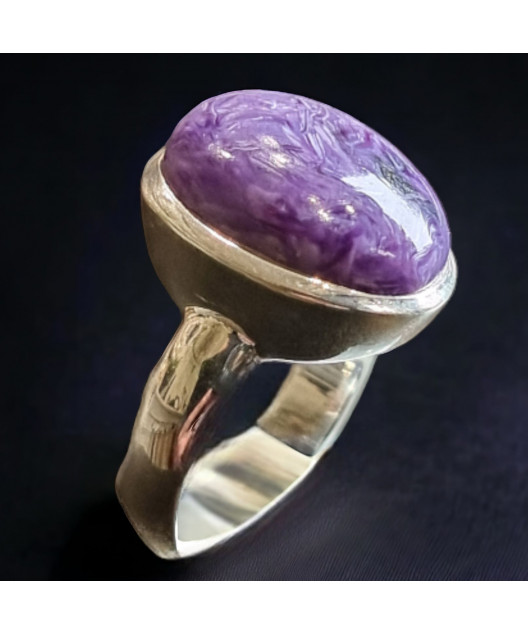 Bague Charoïte Argent 925 Taille 55