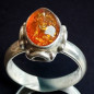 Bague Ambre baltique Argent 925 Taille 57