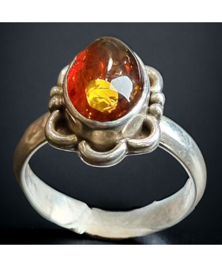 Bague Ambre baltique Argent 925