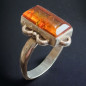 Bague Ambre baltique Argent 925 Taille 58