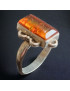 Bague Ambre baltique Argent 925 Taille 58