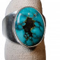 Bague Turquoise sertie argent 925 Taille 66