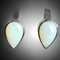 Boucles Opale blanche Argent 925