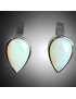 Boucles d'oreilles Opale blanche Argent 925