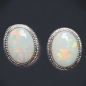 Boucles Opale blanche Argent 925