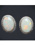 Boucles Opale blanche Argent 925