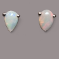 Boucles Opale blanche Argent 925