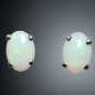 Boucles Opale blanche Argent 925