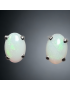 Boucles Opale blanche Argent 925