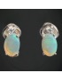 Boucles Opale blanche Argent 925