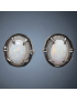 Boucles Opale blanche Argent 925