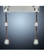 Boucles Opale blanche Argent 925