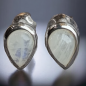 Boucles Pierre de lune sertie Argent 925