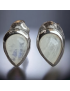 Boucles Pierre de lune sertie Argent 925