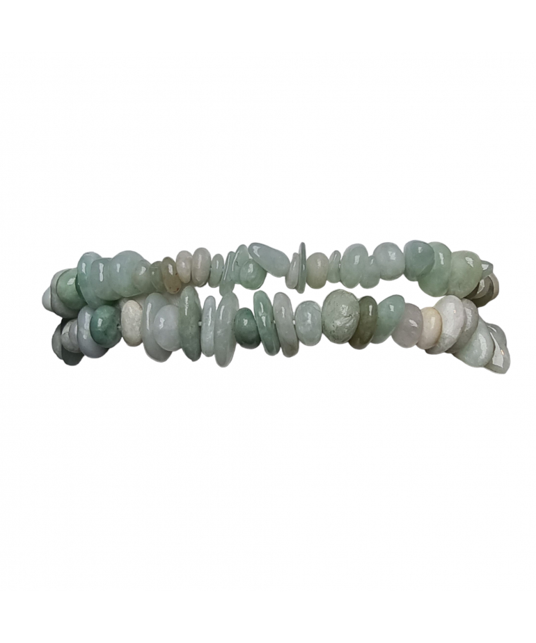 Bracelet Jade néphrite vert baroque