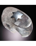 Bague Quart rutile pierre & Etoile Argent Taille 56