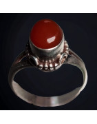 Bague Cornaline Argent 925 Taille 52