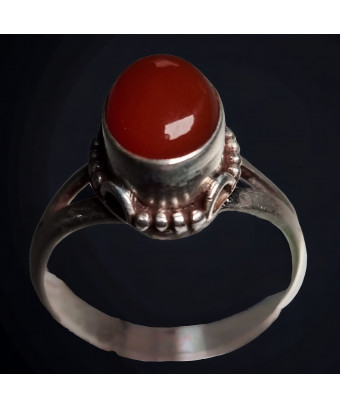 Bague Cornaline Argent 925 Taille 52