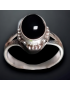 Bague Onyx Noir Argent 925 Taille 54
