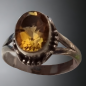 Bague Citrine Argent 925 Taille 52