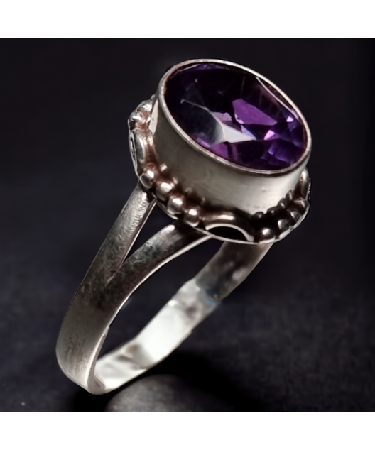 Bague Améthyste Argent 925 Taille 56