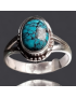 Bague Turquoise Argent 925 Taille 53