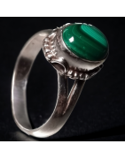 Bague Malachite Argent 925 Taille 51