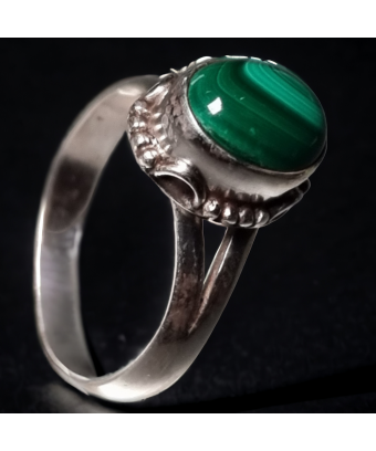Bague Malachite Argent 925 Taille 51