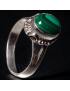 Bague Malachite Argent 925 Taille 51