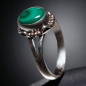 Bague Malachite Argent 925 Taille 57