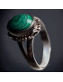Bague Malachite Argent 925 Taille 53