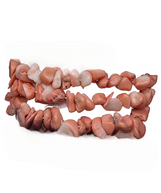 Bracelet Corail rose baroque
