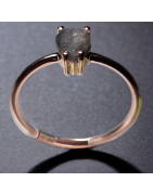 Bague Labradorite Argent 925 Plaqué or