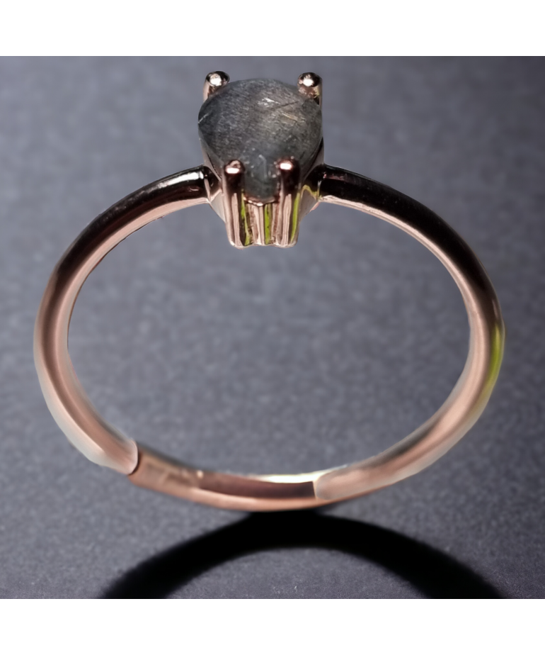 Bague Labradorite Argent 925 Plaqué or