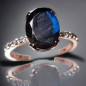 Bague Labradorite Argent 925 Plaqué or