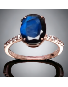 Bague Labradorite Argent 925 Plaqué or