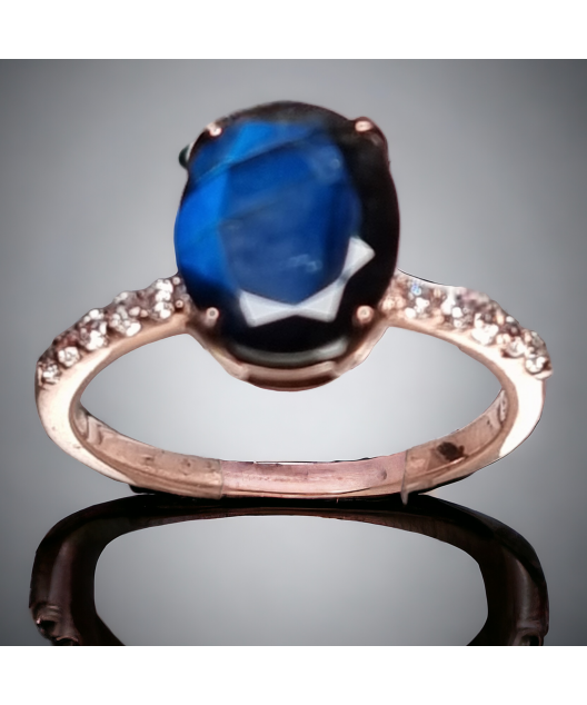 Bague Labradorite Argent 925 Plaqué or