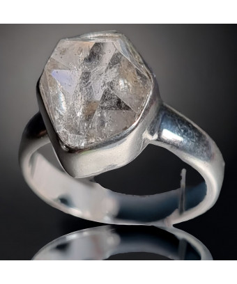 Bague Diamant Herkimer Argent 925 Taille 57