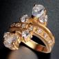 Bague Zirconium Plaquée or Taille 54
