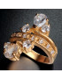 Bague Zirconium Plaquée or Taille 54