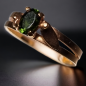 Bague Tourmaline verte Plaquée or Taille 56
