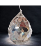 Cristal de roche Attrape soleil sur fil nylon