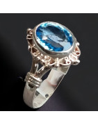 Bague Topaze bleue Argent 925