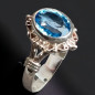 Bague Topaze bleue Argent 925